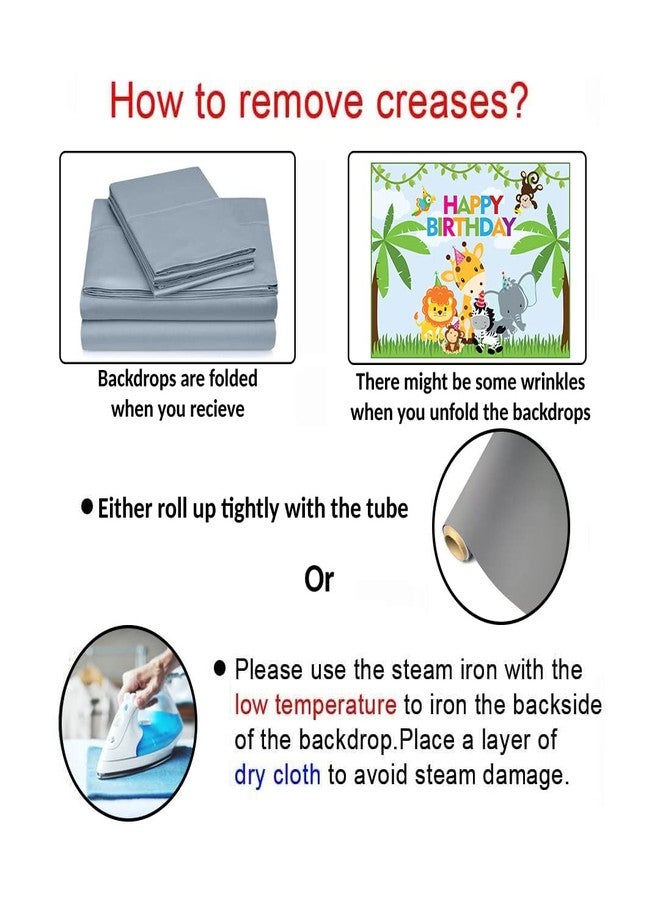 Theme My Party Theme My Party Jungle Birthday Party Supplies, Jungle Party Decorations with Happy Birthday Backdrop Banner for Boys (4FT X 4FT) - Image 2